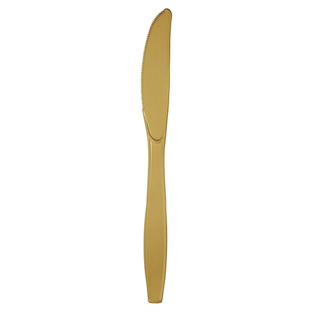 Touch Of Color Glittering Gold Plastic Knives, 7.5", 288PK 010588